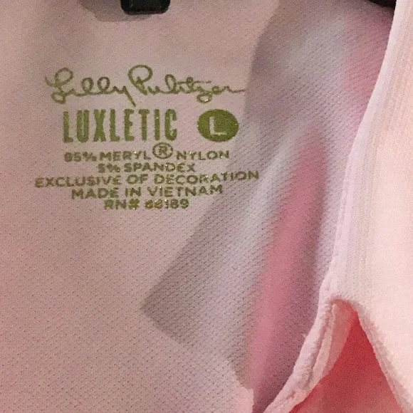 Lilly Pulitzer Pink Sleeveless Tank Top with Collar - Picture 2 of 4